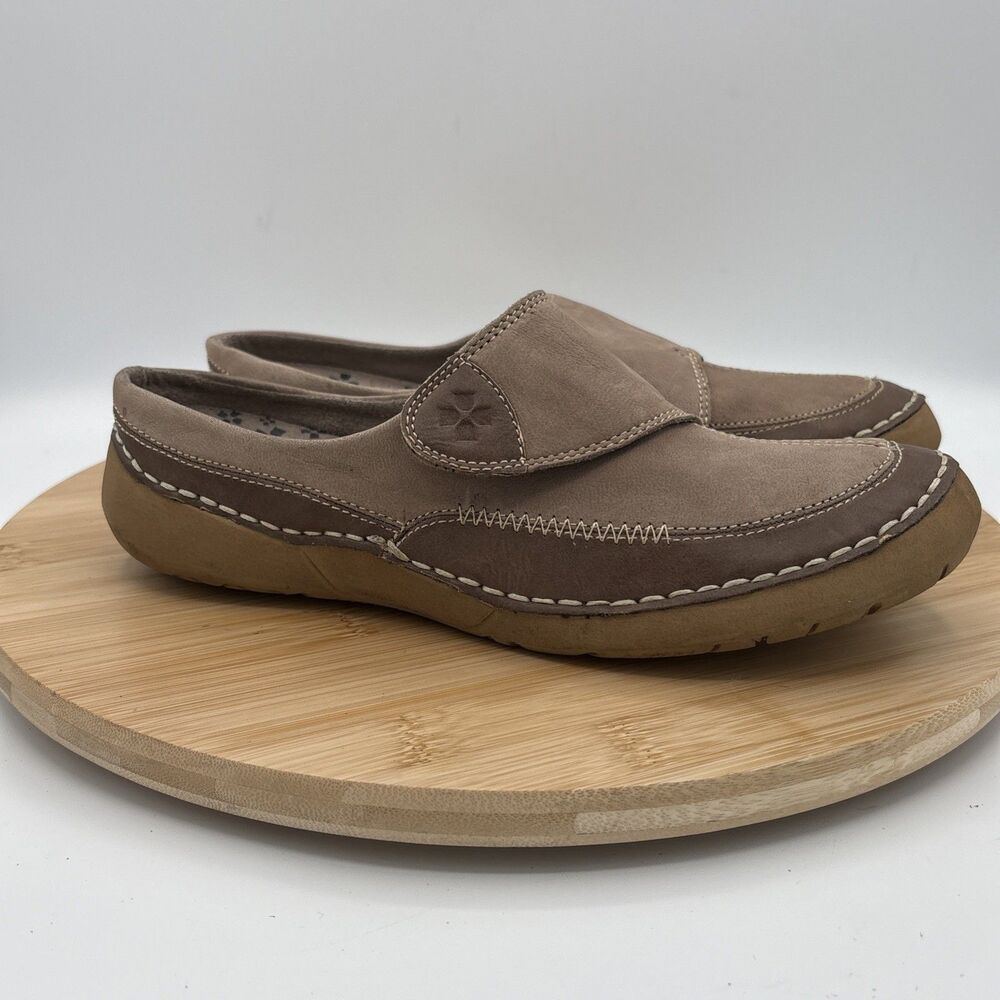 Naturalizer Jenkins Dover Taupe Slip On Flat Shoes 7.5M  Womens Soft Minimalist